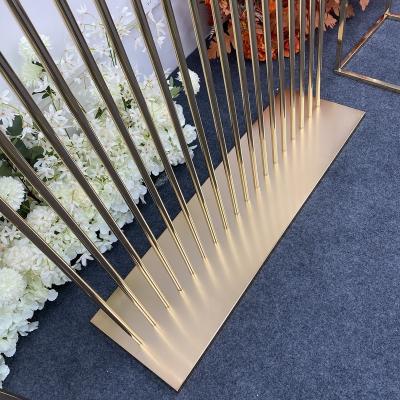 China Wedding party event decoration the iron wedding arch gold decoration wedding arch metal frame for outdoor decoration for sale