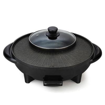 China Hot Sale Hotel Table Electric BBQ Pan Stone Bbq Grill Chafing Dish Stove Round Aluminum Electric Oven and Electric Mold for sale