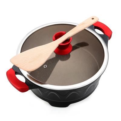 China Hotel hot sale multifunctional aluminum electric hot pot with non-stick coating and lid glass frying pan for sale