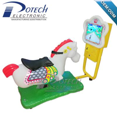 China Metal+Glassfibre Kids Machine Coin Operated Indoor Horse Racing Game Machine 3D Fun for sale