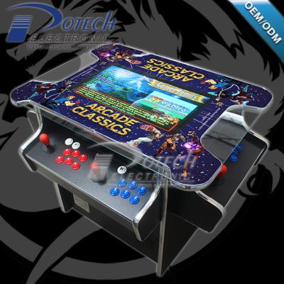 China MDF 18MM 22 Inch 3 Sides 4 Player Cocktail Table Machine Bartop Games Cabinet for sale