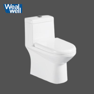 China Double-Flow Modern Style Ceramic WC Lavatory Toilet with PP Cover One-Piece for sale