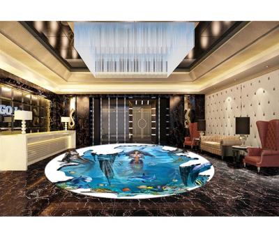 China Magic 3d Floor Sticker Mermaid 3d Floor Decorative Painting Picture Underwater Sticker For Floor Home Decoration for sale