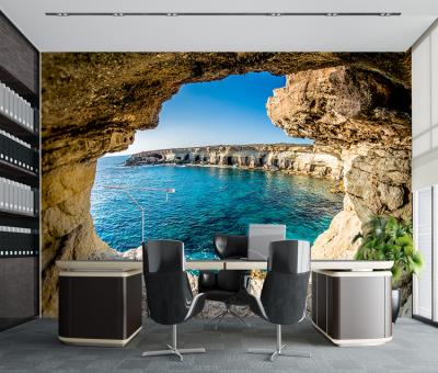 China White seagull 3d clouds sea landscape cave living room wallpaper modern blue sky mural wallpaper for sale