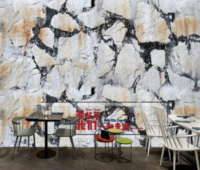 China Original modern cement stone wallpaper home decoration restaurant decor 3d wallpaper for sale