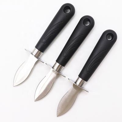 China Sustainable High Quality Stainless Steel Oyster Shelling Knife Knives Set With Non-Slip Handle Shellfish Opener for sale