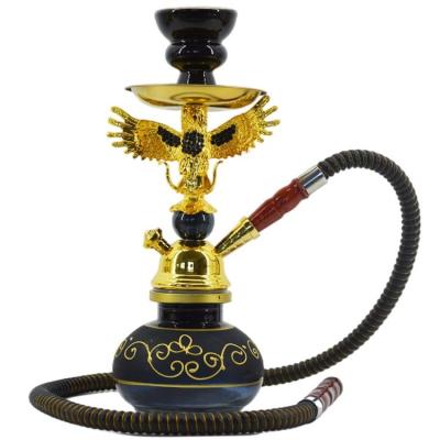 China Hookah Hookah Attractive Style Easy To Use Customizable Logo Shisha Smoking Tool Metal Smoking Pipe Glass Material Hookah One for sale