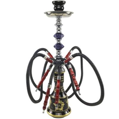 China Custom Logo Fashion Style Four Pipe Shisha Tool Smoking Hookah Newest Product 4 kinds color shisha for sale