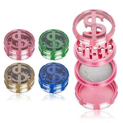 China High Quality Tobacco Grinder Dollar Model Herb Grinder Multi Style Portable Zinc Alloy Tobacco Grinder for sale