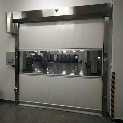 China PVC Industrial Automatic Industrial Curtain Rolling Top Panel Shutter Fast High Speed ​​Door for sale