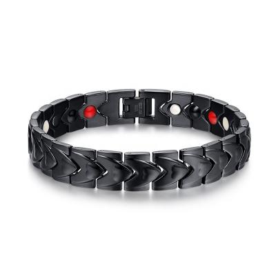 China Vintage VAF Bio Therapy Magnetic Health Men Bracelets Couple 316L Stainless Steel Bracelets for sale