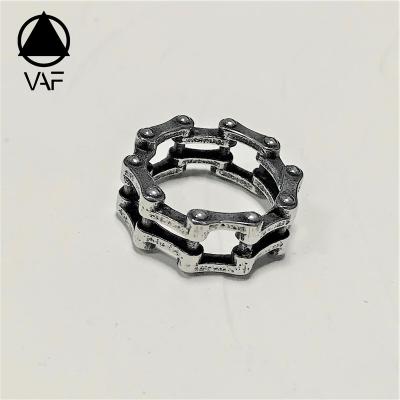 China VAF Vintage Mens Cyclist Chain Link Rings Ring For Men Stainless Steel Inox Stainless Steel Casual/Sport Bike Ring for sale