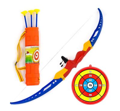 China Children bow plastic bow set and archery arow toy set for kids for sale