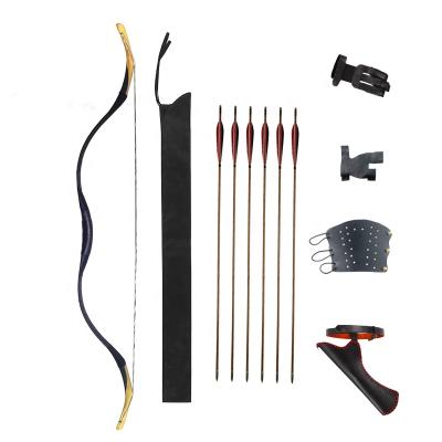 China Fast Speed ​​Alibow Archery Tatar Archery Set Traditional Recurve Bamboo Bow Arrows With Quiver And Armguard To Hoot for sale