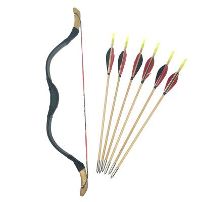 China Hunting Alibow 17.7 IN Youth Short Mini Bow Set Recurve Bow with 6 Wooden Arrows for sale