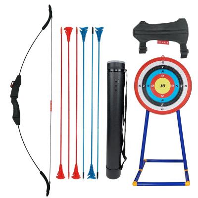 China Higher Quanlity Outdoor Archery Youth Set Shooting Equipment Kids Toy Gift 15 Pounds Recurve Bow Set Safety Outdoor Games for sale