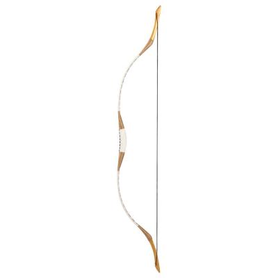 China Hunting Alibow Fiberglass Bow White Pigskin Traditional Handmade Recurve Bow For Archery Hunting for sale