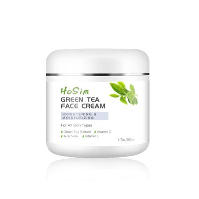 China Whitening Natural Organic Vegan Tea Tree Vitamin C Green Tea Extract Cream Whitening Moisturizing Face Cream Private Label for sale