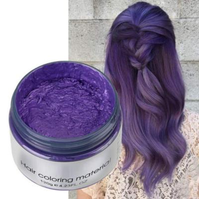 China Multicolor Hair Cream Color Hair Wax Organic Disposable Natural Hair Styling Clays For Party Mofajang Unisex Hair Color Wax for sale