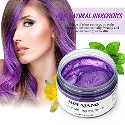 China Fashion DIY Mofajang Temporary Hair Color Cream Christmas Halloween Organic Cosplay Children's Birthday Party Wax Hair Coloring Hair Color Cream for sale