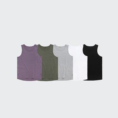 China Wholesale good quality fashion streetwear solid white anti-pilling colors new designs casual men's tank tops for sale