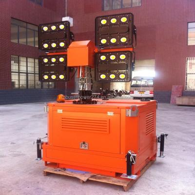 China 4*480w Diesel Generator Build Led Portable Light Tower 0.75L/Hr (150 Liters/Tank) for sale