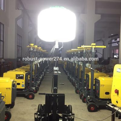 China 4.8M Telescopic Mast Balloon Light Towers For Rental 1.85L/Hr (15 Liters/Tank) for sale