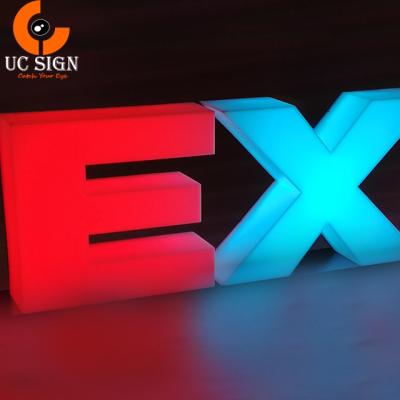 China Adertising Display Night Clubs Bars Signs Variable Colors LED RGB Flashing Light Acrylic Letter Signage for sale