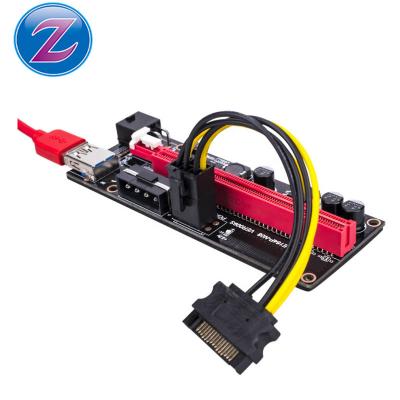 China Desktop Factory DirecVER 009s PLUS PCI-E PCIE Riser Card 009s PCI Express Adapter Riser 009s GPU Riser Molex 6Pin SATA 8 Plus for sale