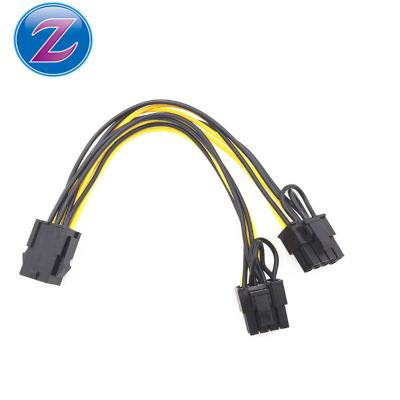 China Use for gpu card 6 Pin Pcie To Dual 8 Pin Pin 6+2 Connectors graphics card for sale