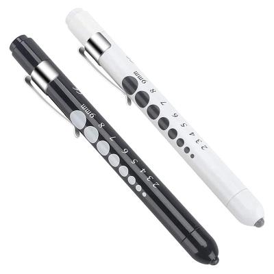 China Medical Penlight for Wholesale Nurse Nursing Students Aluminum Alloy Penlight with LED Measurement Pupil Medical Pen Lights for Nursing Doctors for sale