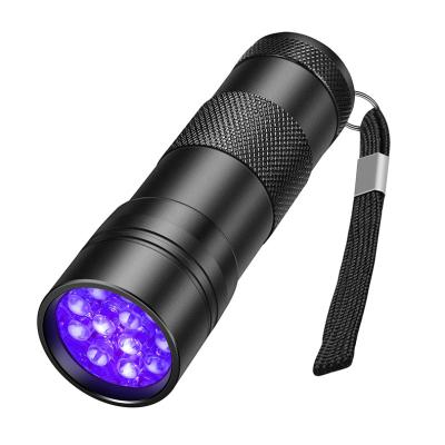 China Blacklight Detector for Urine Fashlite Black Lightweight Morpilot Handheld UV Blacklight Amber Detector 12 UV Dog Led 395nm Mini Light Torch Detector Flashlights for sale