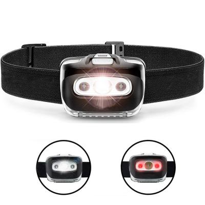 China Outdoor 45-Degree Pivotable Head Flashlight Headlights with Adjustable Headband S500 Increasing Speed ​​7 Modes Camping IPX5 Base LED Head Pulsing Lamp for sale