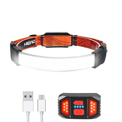 China NEW Original High Quality COB Camping Headlamp 5watt LED Headband Running Light 300 Lumens USB Rechargeable Wide Beam Headlamp for sale