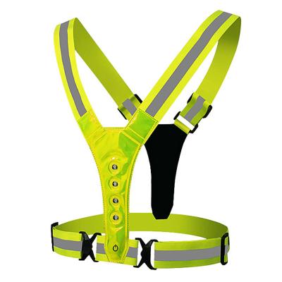 China Wholesale Price 8 Water Proof 3 Modes Rechargeable Lights Sport Safety Vests LED Running Reflective Vest With Light for sale