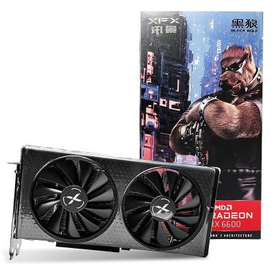 China Workstation in price AMD RADEON RX 6600 8G GDDR6 VGA video card RX 6600 stock cheap gaming graphics card for sale