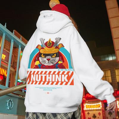 China Anti-Wrinkle Japanese Harajuku Style Embroidered Hoodie Women's Fashion Loose Oversize Men's National Oversize Hoodies for sale