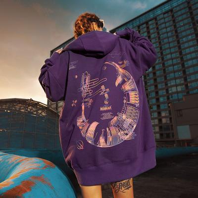 China Anti-wrinkle fashion hip hop big oversized loose sta fashion men's national sweater couple women's wear fashion hooded autumn men's for sale