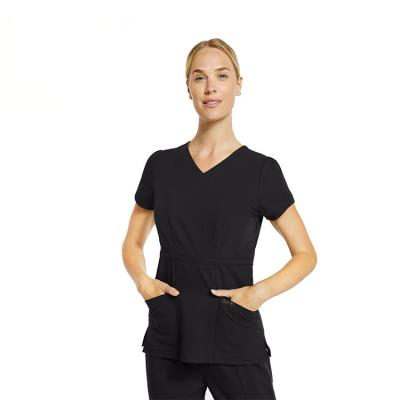 China Medical Place Custom V-Neck With 3 Pockets Unisex Scrub Set Hospital Uniform for sale