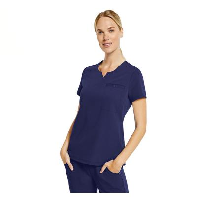 China New Designs Medical Place Nursing Uniform Nurse Scrubs Hospital Uniforms Made Of Polyester Rayon Spandex With Multi Pockets for sale