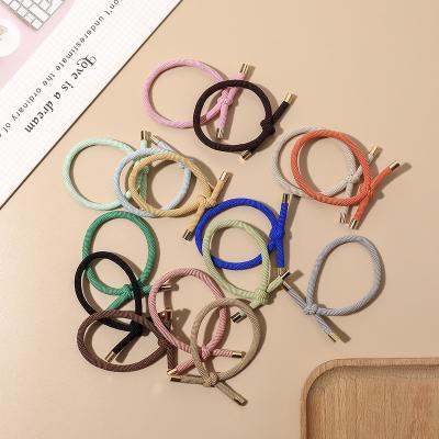 China Factory Leading Wholesale Decration Elastic Band 5.cm Elastic Knotted Hair Accessories Tops Thin Elastic Hair Ties Elastic Hair Band For Women Girl for sale