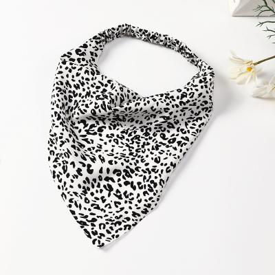 China Wholesale Custom Floral Print Headband Decoration Leopard Stretch Bandana Headband Elastic Hair Accessories For Women Decoration for sale