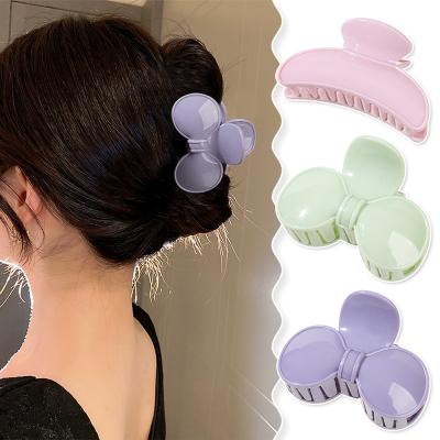 China Wholesale Decoration Fashion Hair Claw Clips Cute Purple Hair Clip Bow Hairpins Hair Accessories For Girl Sweet Gift for sale