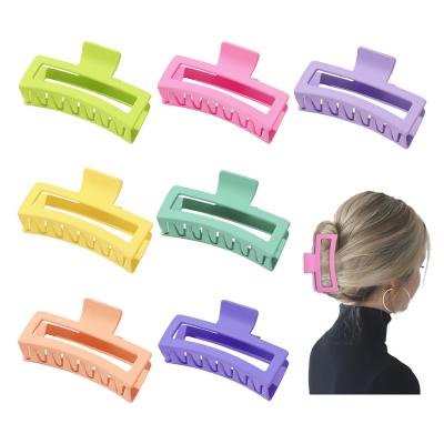 China Wholesale Decoration Fashion Hair Claw Clips Cute Hair Clip 13cm Hairpins Spring Color Frosted Barrette Hair Accessories For Girl Sweet Gift for sale