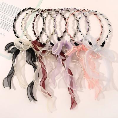 China Wholesale Custom Decoration Fashion Girls Headband Fringed Headband Pearl-wound Hair Accessories Head Wrap For Women for sale