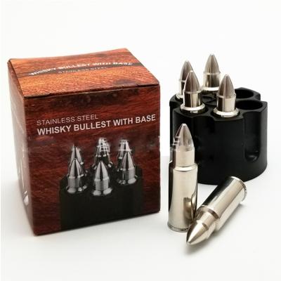 China 304 Stainless Steel Viable Bullet Whiskey Stones For Wine Beer Whiskey Stone Ice Whiskey Cooling Cubes for sale