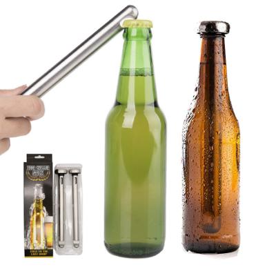 China Viable Bulit-in Bottle Opener Beer Cooling Sticks 2 Pieces Set Wine Cork Opener for sale