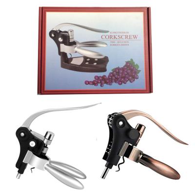 China Professional Zinc Alloy Manual Stocked Cork Screw Rabbit Wine Bottle Opener Lever Red Wine Corkscrew for sale