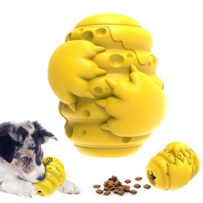 China Interactive Multifunctional Rubber Chewing Casting Chew Toy For Aggressive Chewer Viable Puzzle Food Dog for sale