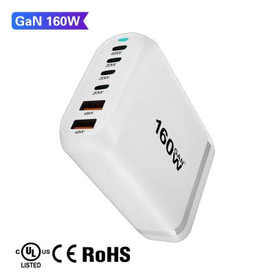 China 160W 4USB 2USB-C Ports PD Fast Desktop Charger For MacBook And Laptop Power Charging en venta